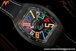 Franck Muller - Vanguard V45 Carbon Color Dream CAB/NY Blk/Wht Nylon Strap ABF A2824