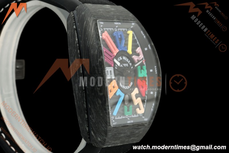 Franck Muller - Vanguard V45 Carbon Color Dream CAB/NY Blk/Wht Nylon Strap ABF A2824