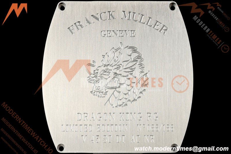 Franck Muller - Vanguard Yachting V45 Silver Dragon King Blk/Num Black Nylon Strap ABF A2824