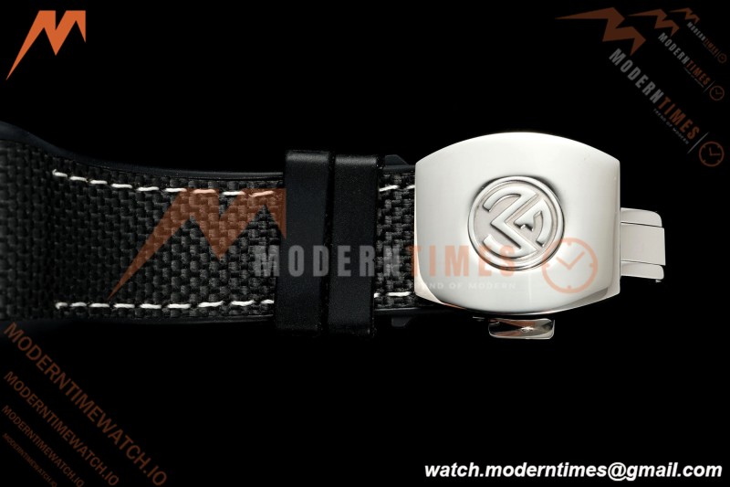 Franck Muller - Vanguard Yachting V45 Silver Dragon King Blk/Num Black Nylon Strap ABF A2824