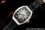 Franck Muller - Vanguard Yachting V45 Silver Dragon King Blk/Num Black Nylon Strap ABF A2824