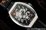 Franck Muller - Vanguard Yachting V45 Silver Dragon King Blk/Num Black Nylon Strap ABF A2824