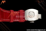Franck Muller - Vanguard Yachting V45 Silver Dragon King Red/Num Red Leather Strap ABF A2824