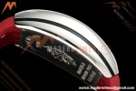 Franck Muller - Vanguard Yachting V45 Silver Dragon King Red/Num Red Leather Strap ABF A2824