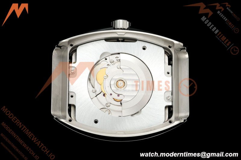 Franck Muller - Vanguard Yachting V45 Silver Dragon King Red/Num Red Leather Strap ABF A2824
