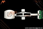 Franck Muller - Vanguard Yachting V45 Silver Dragon King Grn/Num Green Leather Strap ABF A2824