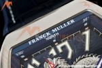 Franck Muller - Vanguard Yachting V45 Silver Dragon King Blu/Num Blue Leather Strap ABF A2824