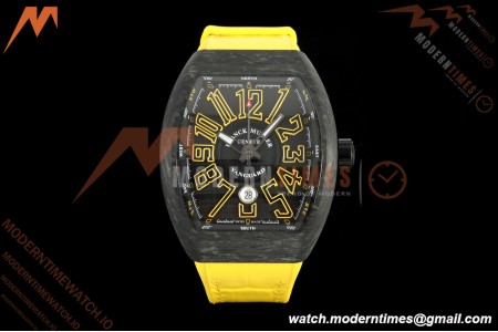 Franck Muller - Vanguard V45 Classic Carbon Orange Markers CAB/LE Black Dial ABF A2824