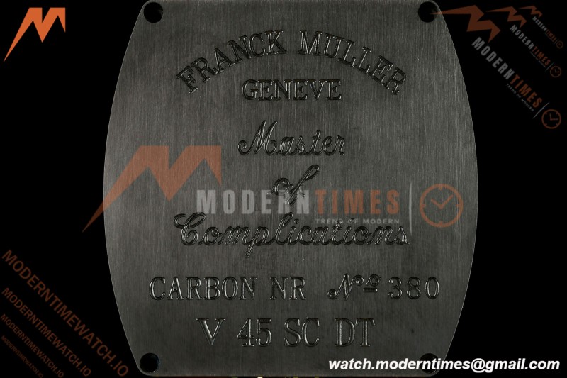 Franck Muller - Vanguard V45 Classic Carbon Orange Markers CAB/LE Black Dial ABF A2824 | 프랭크 뮬러 - 뱅가드 V45 클래식 카본 오렌지 마커 CAB/LE 블랙 다이얼 ABF A2824