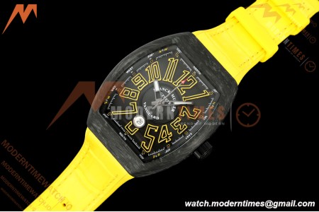 Franck Muller - Vanguard V45 Classic Carbon Orange Markers CAB/LE Black Dial ABF A2824