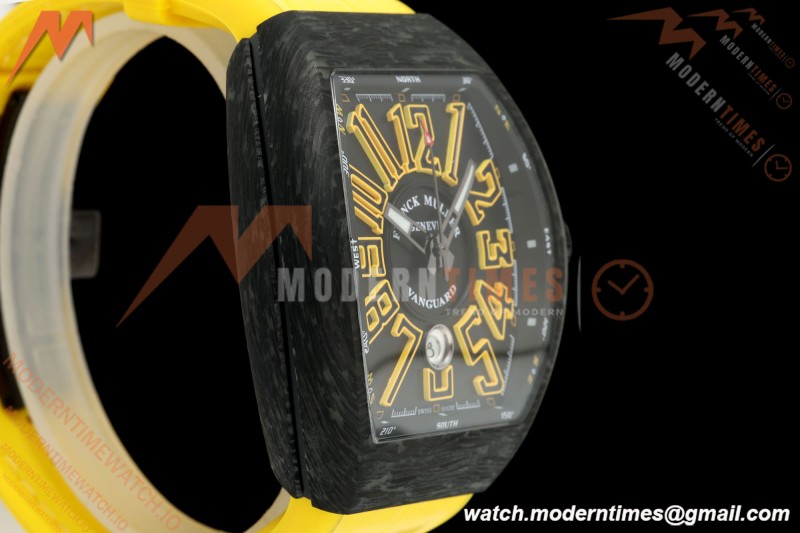 Franck Muller - Vanguard V45 Classic Carbon Orange Markers CAB/LE Black Dial ABF A2824 | 프랭크 뮬러 - 뱅가드 V45 클래식 카본 오렌지 마커 CAB/LE 블랙 다이얼 ABF A2824