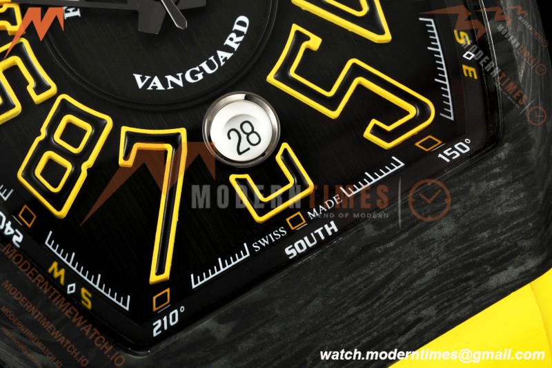 Franck Muller - Vanguard V45 Classic Carbon Orange Markers CAB/LE Black Dial ABF A2824 | 프랭크 뮬러 - 뱅가드 V45 클래식 카본 오렌지 마커 CAB/LE 블랙 다이얼 ABF A2824