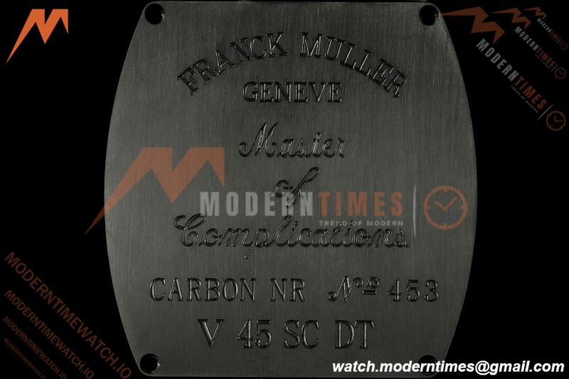 Franck Muller - Vanguard V45 Classic Carbon Blue Markers CAB/NY Black Dial ABF A2824 | 프랭크 뮬러 - 뱅가드 V45 클래식 카본 블루 마커 CAB/NY 블랙 다이얼 ABF A2824