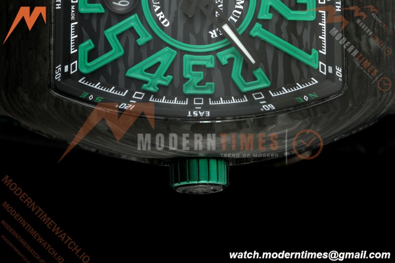 Franck Muller - Vanguard V45 Classic Carbon Green Markers CAB/NY Black Dial ABF A2824