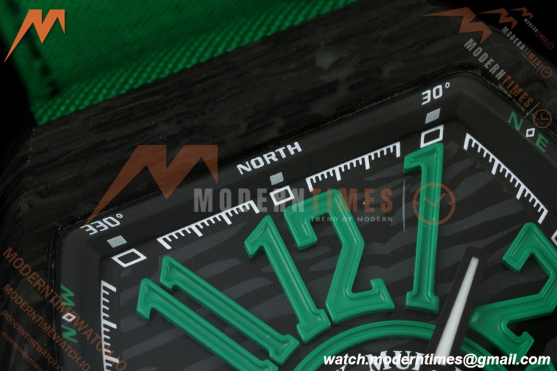 Franck Muller - Vanguard V45 Classic Carbon Green Markers CAB/NY Black Dial ABF A2824