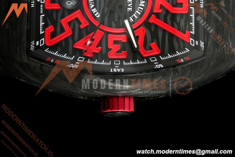 Franck Muller - Vanguard V45 Classic Carbon Red Markers CAB/NY Black Dial ABF A2824