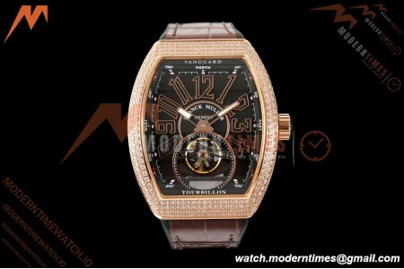 Franck Muller - Vanguard Men's Collection V45 Dia RG/Brn LE Black Dial ABF A23J