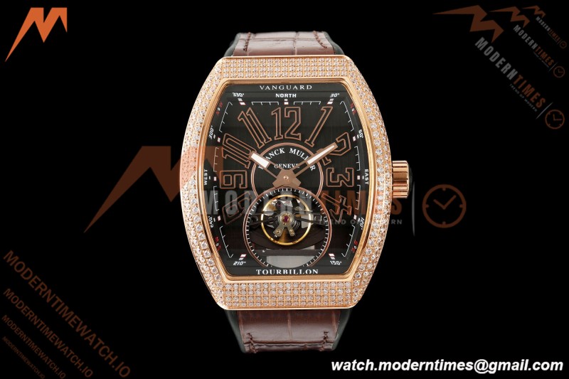 Franck Muller - Vanguard Men's Collection V45 Dia RG/Brn LE Black Dial ABF A23J