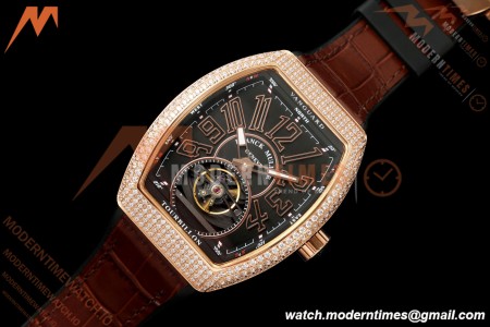 Franck Muller - Vanguard Men's Collection V45 Dia RG/Brn LE Black Dial ABF A23J
