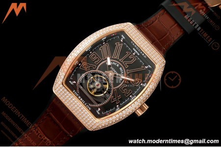 Franck Muller - Vanguard Men's Collection V45 Dia RG/Brn LE Black Dial ABF A23J