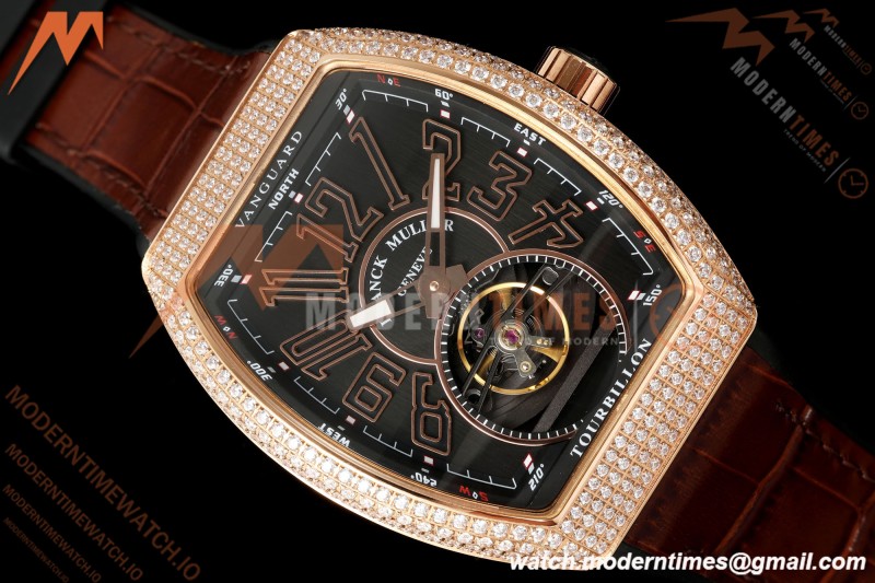Franck Muller - Vanguard Men's Collection V45 Dia RG/Brn LE Black Dial ABF A23J