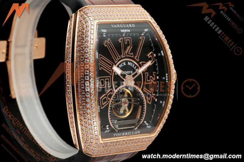 Franck Muller - Vanguard Men's Collection V45 Dia RG/Brn LE Black Dial ABF A23J