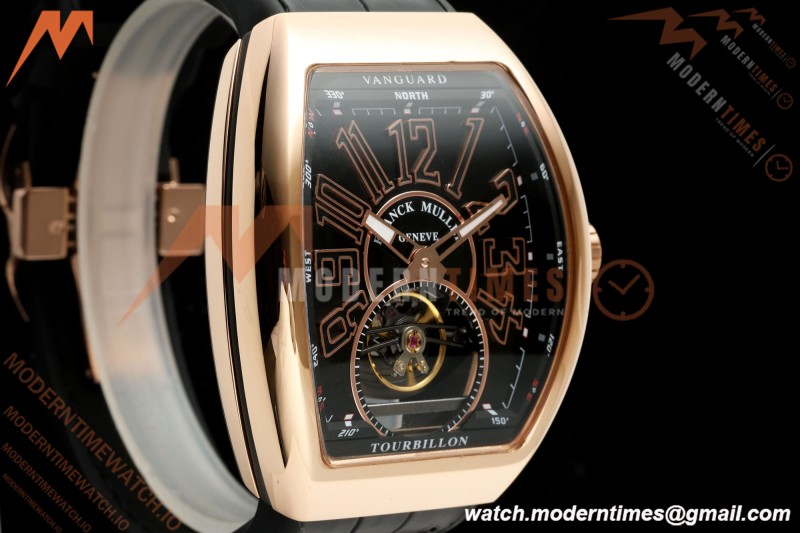 Franck Muller - Vanguard Men's Collection V45 RG/Blk LE Black Dial ABF A23J