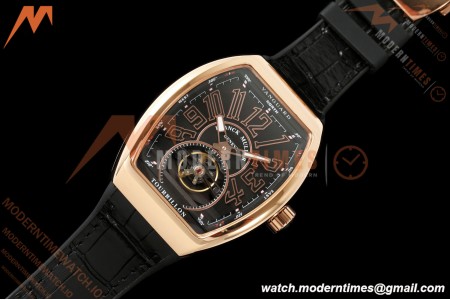 Franck Muller - Vanguard Men's Collection V45 RG/Blk LE Black Dial ABF A23J