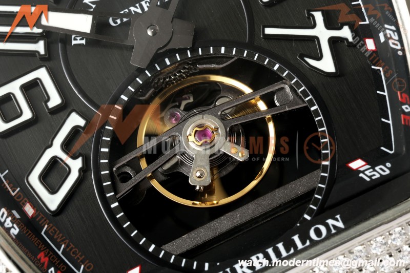 Franck Muller - Vanguard Men's Collection V45 Dia SS/LE Black Dial ABF A23J