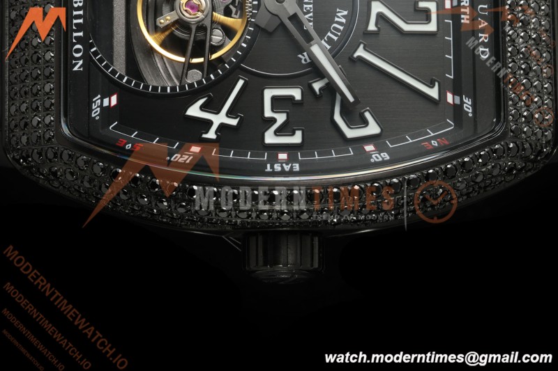 Franck Muller - Vanguard Men's Collection V45 Dia PVD/LE Black Dial ABF A23J