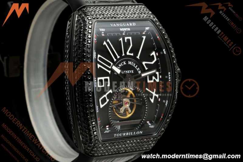 Franck Muller - Vanguard Men's Collection V45 Dia PVD/LE Black Dial ABF A23J