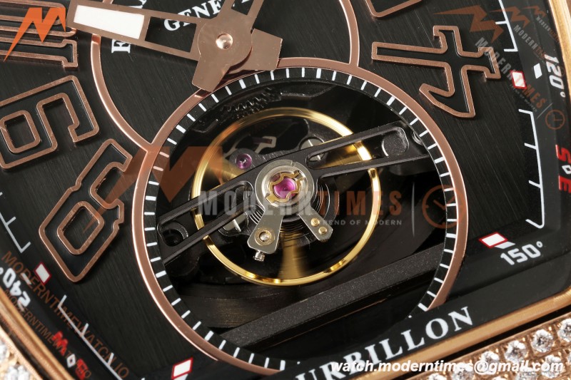 Franck Muller - Vanguard Men's Collection V45 Dia RG/Blk LE Black Dial ABF A23J