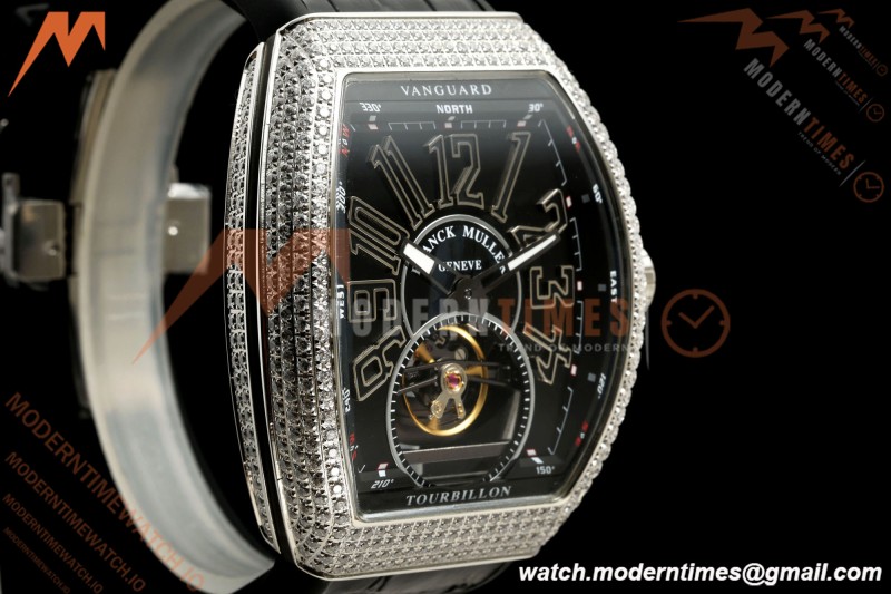 Franck Muller - Vanguard Men's Collection V45 Dia SS/Blk LE Black Dial ABF A23J