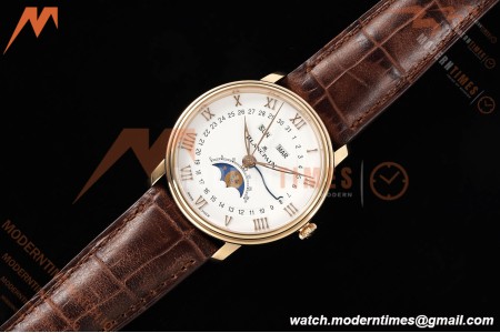 Blancpain - Villeret Moonphase 6654 40mm Complete Calendar RG/LE White APSF A6654