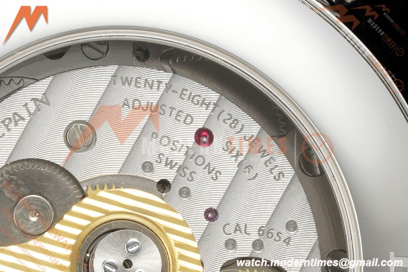 Blancpain - Villeret Moonphase 6654 40mm Complete Calendar SS/LE White APSF A6654