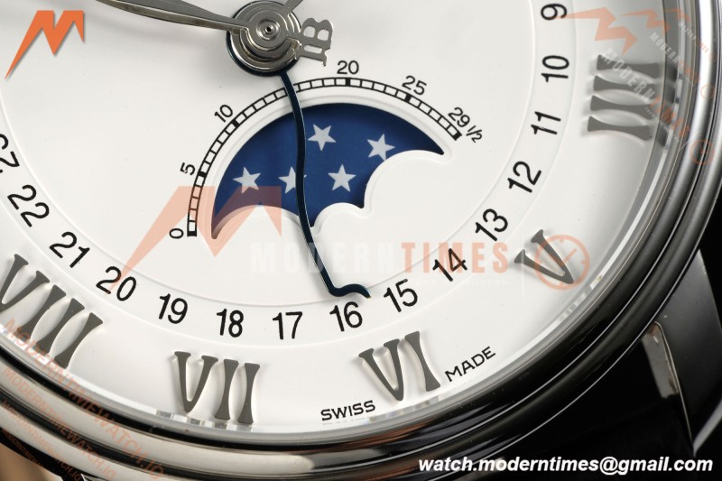 Blancpain - Villeret Moonphase 6654 40mm Complete Calendar SS/LE White APSF A6654