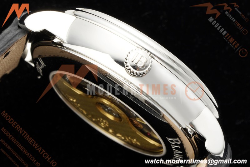 Blancpain - Villeret Moonphase 6654 40mm Complete Calendar SS/LE White APSF A6654