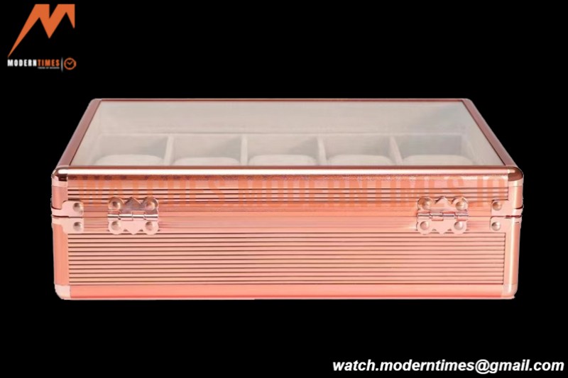 Portable Watch Boxes Light Weight  Aluminium Alloy Watch Case 3 Slots