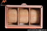 Portable Watch Boxes Light Weight  Aluminium Alloy Watch Case 3 Slots