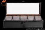 Portable Watch Boxes Light Weight  Aluminium Alloy Watch Case 3 Slots