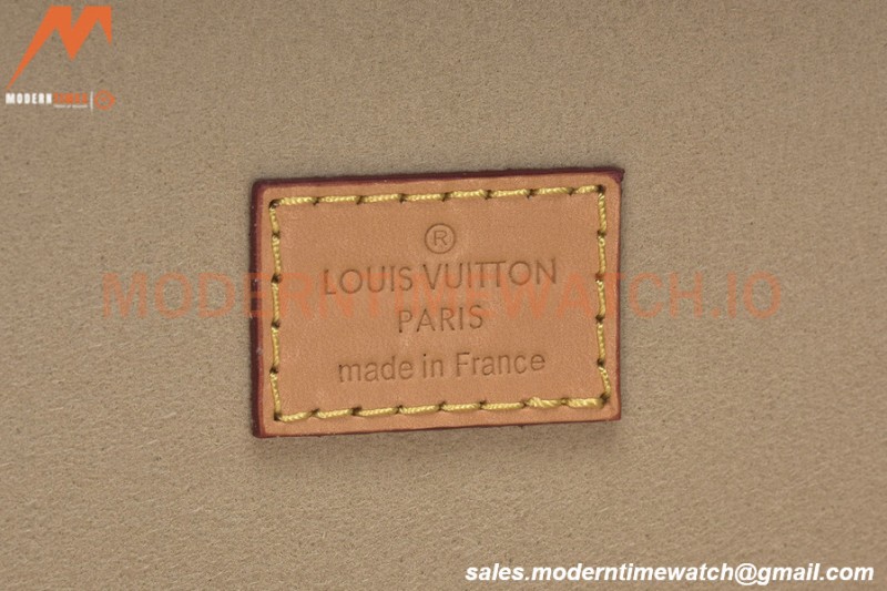 Louis Vuitton Monogram Canvas Watch Case Brown Leather Coffer 8 Position Trunk M47641