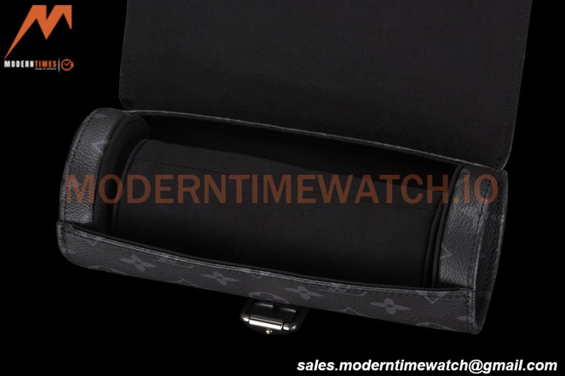 Louis Vuitton Monogram Eclipse Watch Case 3 Position Travel Bag M43385