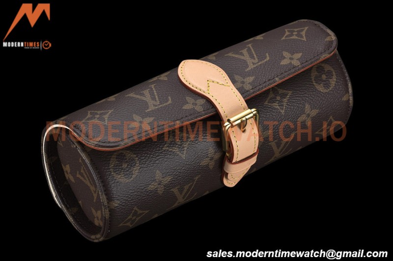 Louis Vuitton Monogram Canvas Watch Case 3 Position Travel Bag M47530