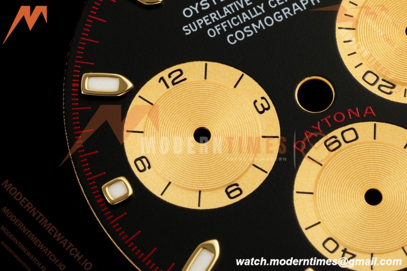 Rolex Daytona 116508/116518 Black/Gold Dial By SWF