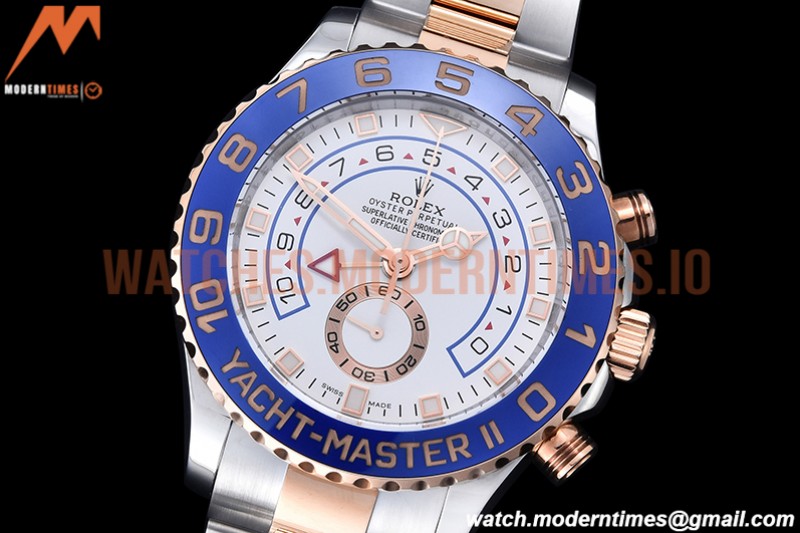 Rolex - YachtMaster 116681 Blue RG/SS White KF A7750 Mod