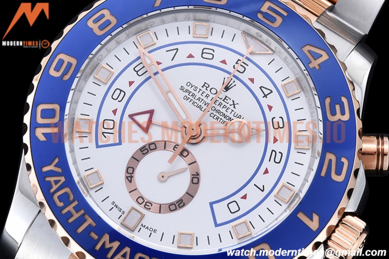 Rolex - YachtMaster 116681 Blue RG/SS White KF A7750 Mod