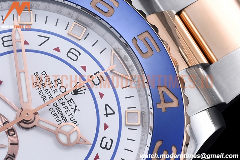 Rolex - YachtMaster 116681 Blue RG/SS White KF A7750 Mod