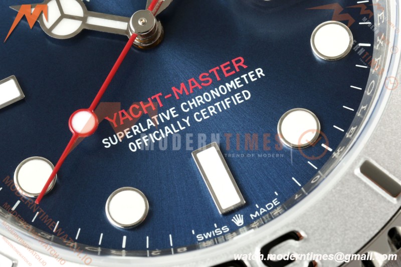Rolex - YachtMaster 126622 40mm 904L SS/SS Blue Dial QF JH3235 Free Sprung
