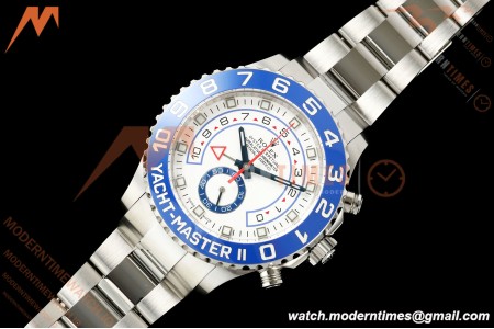Rolex - YachtMaster 116680 44mm Blue CER/SS/SS White Dial KF V2 A7750
