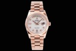 Rolex - DayDate 36mm 128235 Flt Pres RG/RG Mop/Dia TWSF A2836